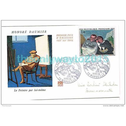 1966 Honores Daumier French FDC, Stamps