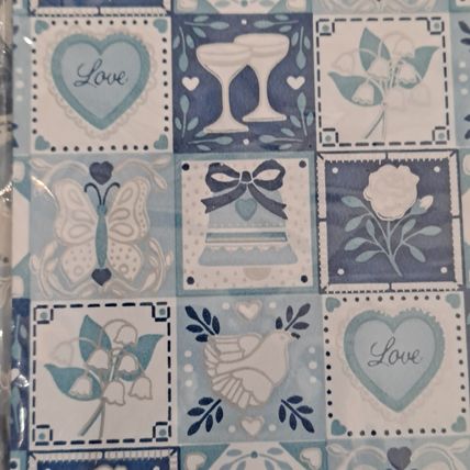 Vintage Lot 6 New American Greetings WEDDING WRAPPING PAPER Marriage Gift Wrap