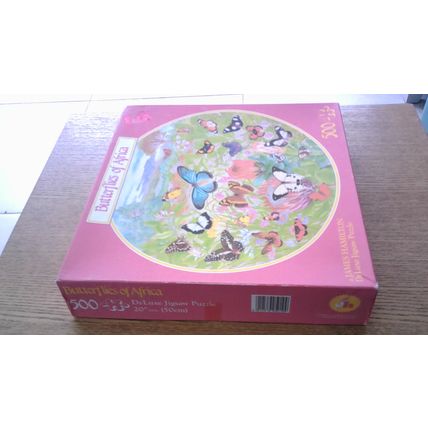 BUTTERFLIES OF AFRICA by Joyce Bee Circular Jigsaw Puzzle (500 Piece)
