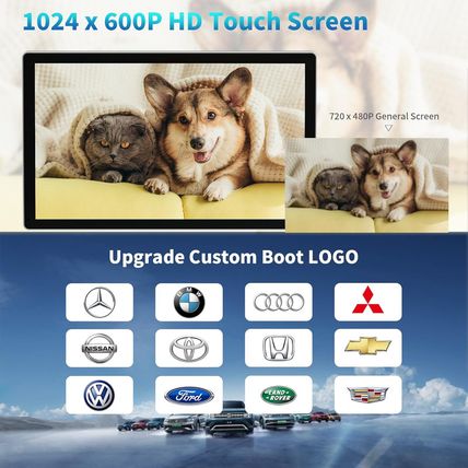 Portable Apple Carplay Screen for Car, 9" Wireless Apple Carplay & Android Auto,