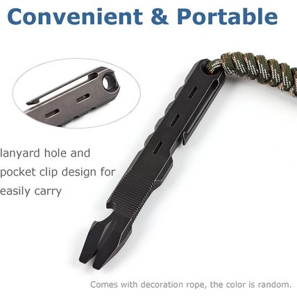 Titanium EDC Pry Bar with Nail Puller Bottle Opener Function with Pocket Clip ED