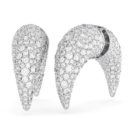 SWAROVSKI Luna Rhodium Plated Stud Earrings - NEW in Box (RARE & COLLECTABLE)