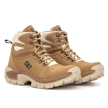 Caterpillar Genuine Leather Boot - Beige 001