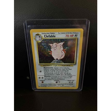 Clefable - 1/64 - Holo Rare - Unlimited Edition - Missing Set Symbol Jungle Poke