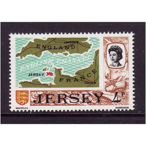 Jersey 1971 4p Chart of English Channel Sg49 u/m mint