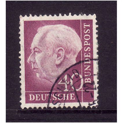 GERMANY 1954 40pf PURPLE PRES HEUSS SG 1114 FINE USED