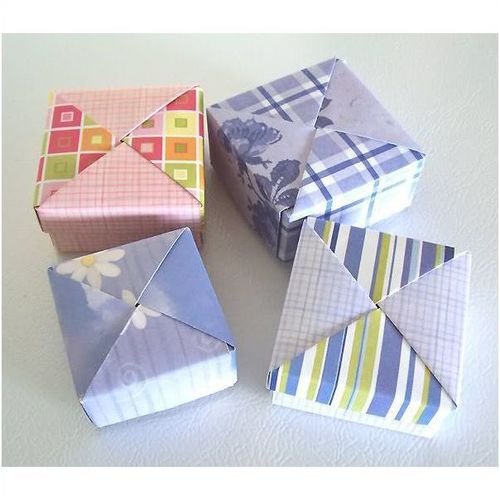 Origami gift boxes #030 set of 4 jewelry candy chocolates trinkets presentations