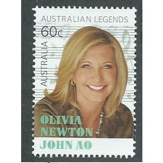 AUS 2013 60c 'AUSTRALIAN LEGENDS- OLIVIA NEWTON JOHN' FINE USED (EBID38-177)
