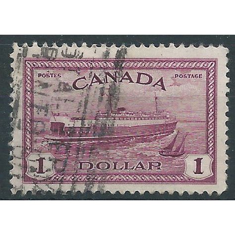 Canada 1946 SG406 $1 Purple PEACE Good Used....