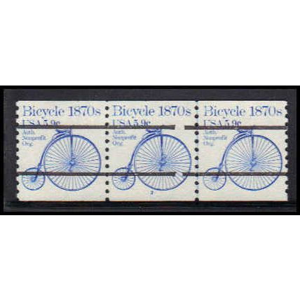 1901a 5.9c Bicycle Very Fine MNH Dry Gum PNC 3/3 Line Gap PA2317