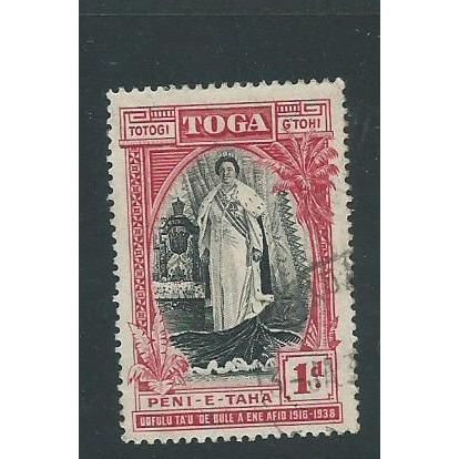 tonga stamps hm sg71 sg 71 used scarlet