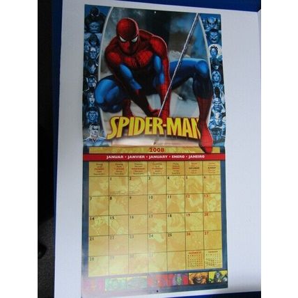 Marvel Comics Super Heroes 2008 Official Year Calendar (e26)