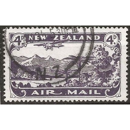 New Zealand 1931 SG549 4d Blackish Purple AIRMAIL Good/Fine Used ..