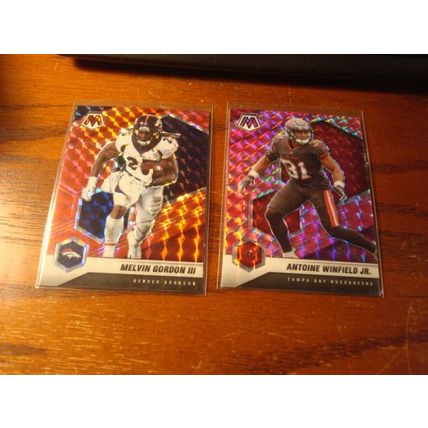 2021 Panini Mosaic, 10-Cards, Pink Reactive Prizms, AKERS/STRAHAN ++