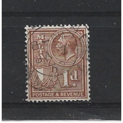 Malta.SG195 1d Chestnut.Fine Used.Apr25u