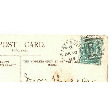 Postcard St Martin's Church & Canterbury Cathedral & CANTERBURY 84 Duplex 1905