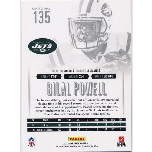 2013 Panini Prestige Football 135 Bilal Powell
