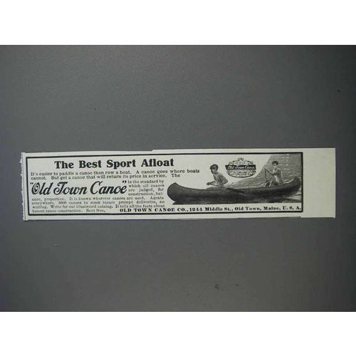 1913 Old Town Canoe Ad - The Best Sport Afloat