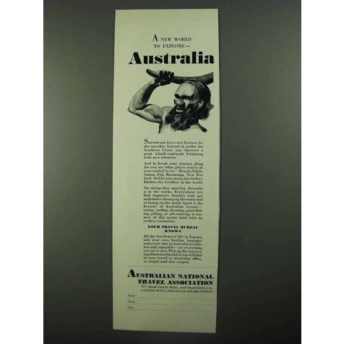 1931 Australian National Travel Association Ad -