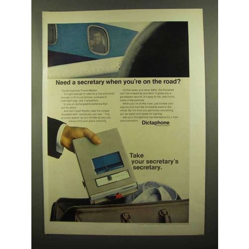 1965 Dictaphone Travel-Master Ad - Need a Secretary?