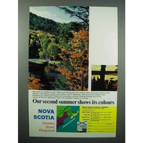 1968 Nova Scotia Canada Tourism Ad - Shows Its Colours