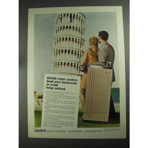 1968 Oasis Water Coolers Ad - Bend Over Backwards