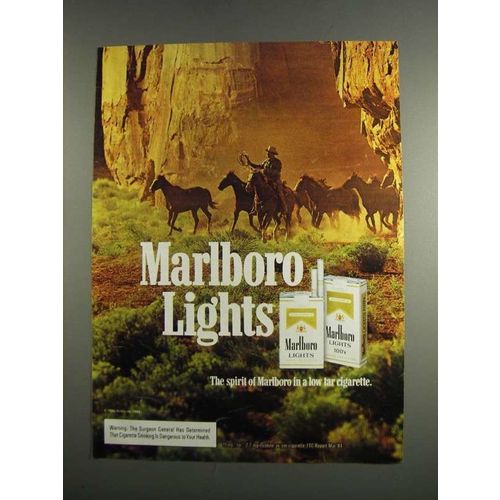 1984 Marlboro Cigarettes Ad - Horses, Cowboy
