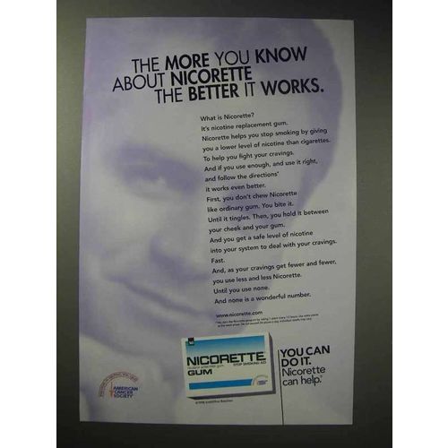 1998 Nicorette Gum Ad - The More You Know