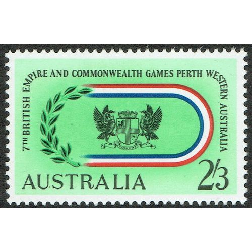 Australia 1962 7th British Empire CW Games 2/3d Black Red Blue & Green SG347 MM