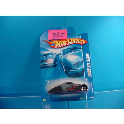 365 HOT WHEELS 2008 ALL STARS 2003 SWOOP COUPE #051 GRAY RED FLAME NEW ON CARD