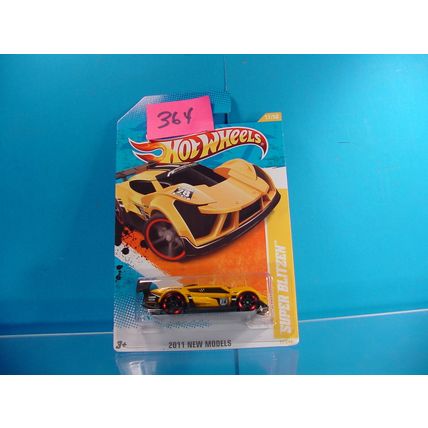 364 HOT WHEELS 2011 NEW MODELS 2010 SUPER BLITZEN #17 YELLOW BLACK NEW ON CARD