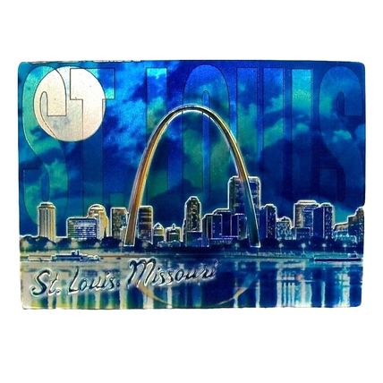 St. Louis Missouri Foil Fridge Magnet