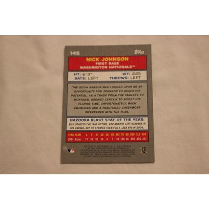 Nick Johnson 2005 Bazooka MINI NO. 145
