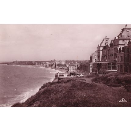 Wimereux Casino Real Photo Vintage Aerial Seafront Postcard