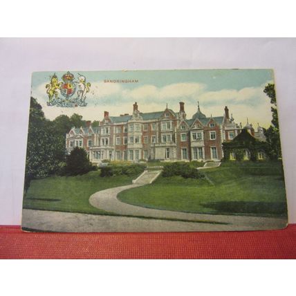 SANDRINGHAM HOUSE, NORFOLK used antique postcard 1907 pm #