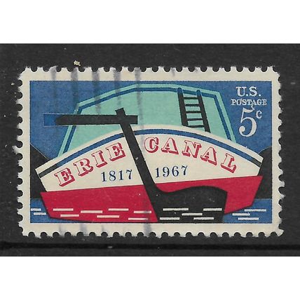 USA 1967 150th ANNIV OF ERIE CANAL 5c CANAL BARGE SG 1305 FINE USED#2