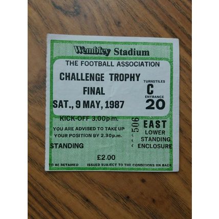 1987 FA Trophy Final Programme,Ticket & Newspaper – Burton A v Kidderminster H