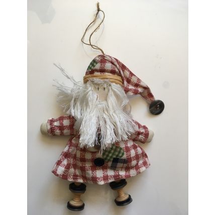 SANTA SHAKER-STYLE HANGING ORNAMENT (7")