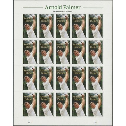 Arnold Palmer Golfer Sheet of 20 - Postage Stamps Scott 5455 - Stuart Katz