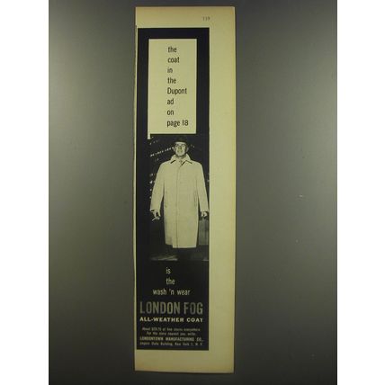 1956 London Fog Coats Advertisement