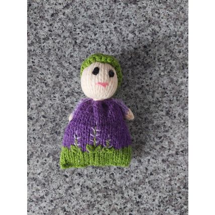 Hand made woollen doll approx 13cm tall