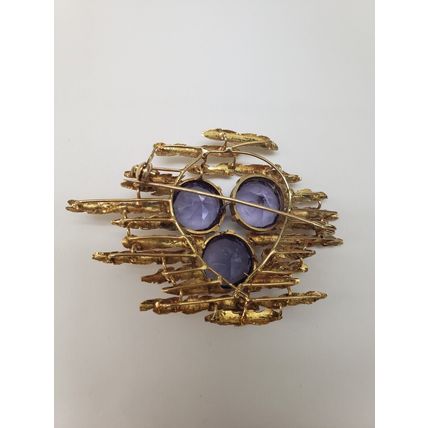 Estate Vintage 14k Yellow Gold Huge Alexandrite Brooch-Pin Heavy 30.4gr, 1950's