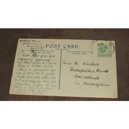 1908 fr Postcard - Hunstanton Cliffs - Norfolk