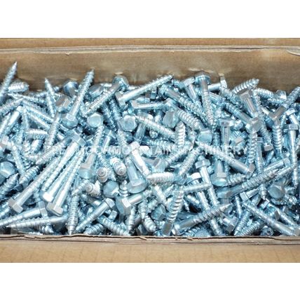 150 pcs M5 x 30mm COACH SCREWS HEX HEAD WOOD SCREWS BRIGHT ZINC PLATED