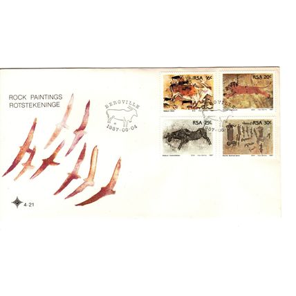 South Africa 1987 Rock paintings, First Day Cover