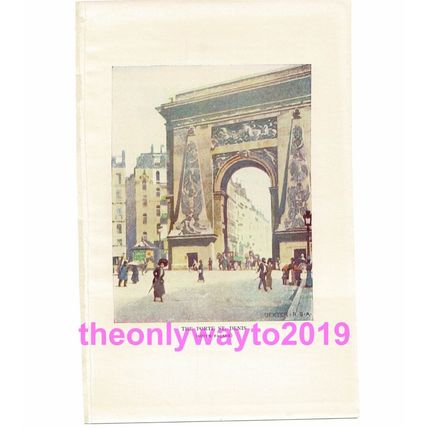 Porte St Denis, South Facade, Paris, France, Book Illustration, c1918