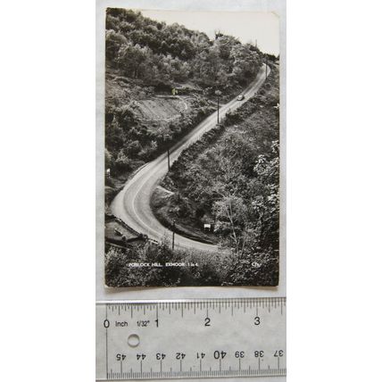 1968 postcard Porlock Hill, Exmoor 1 in 4