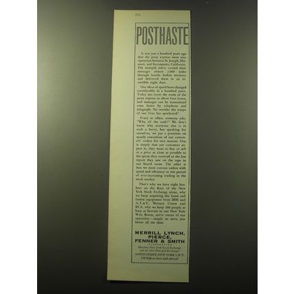 1960 Merrill Lynch Ad - Posthaste