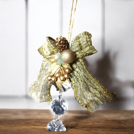 Vintage Ornament Bundle of 2 - Crystal Suncatcher, Bird Feeder