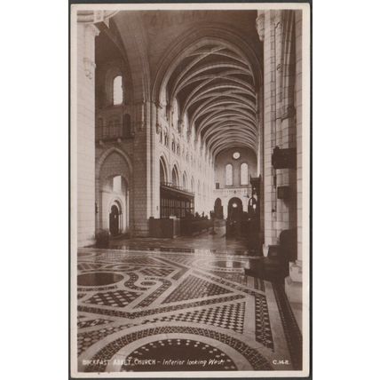 Interior Looking W, Buckfast Abbey Church, Devon, 1946 - Photochrom RP Postcard